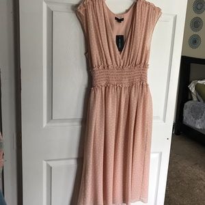 Light pink polka dot Midi